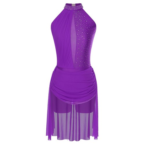 Women's Dancewear Latin Dress Stage Costume Backless Contemporary Lyrical Shows - Picture 34 of 95