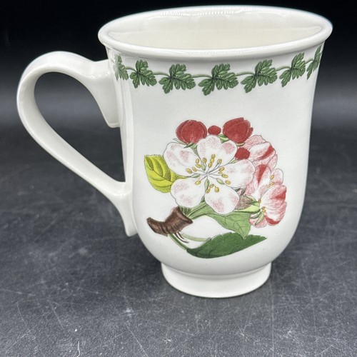 Portmeirion POMONA Beaker Footed Mug Teinton Squash Pear Leaf Band 4.25" Tall - Picture 2 of 9