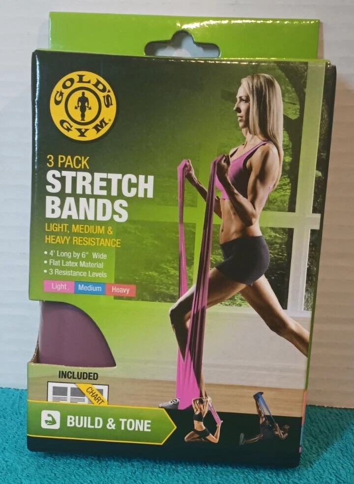 Gold's gym stretch bands 3 levels sales