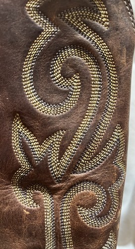Vintage Justin Buck Western Leather Boots Style 2253 Size Men’s 7.5 - Picture 10 of 24