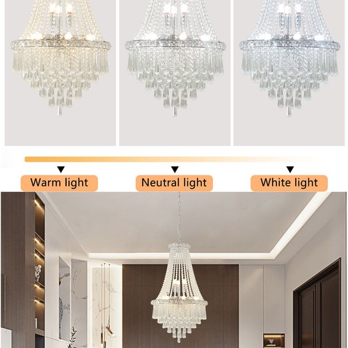 Modern Luxury Crystal Chandelier Ceiling Lamp Pendant Light Hanging Lamp Fixture - Picture 7 of 19