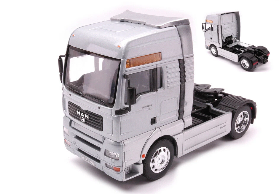 MODELLINO CAMION STATICO WELLY MAN TG 510A XXL SILVER MODELLISMO SCALA 1:32 - Immagine 2 di 4