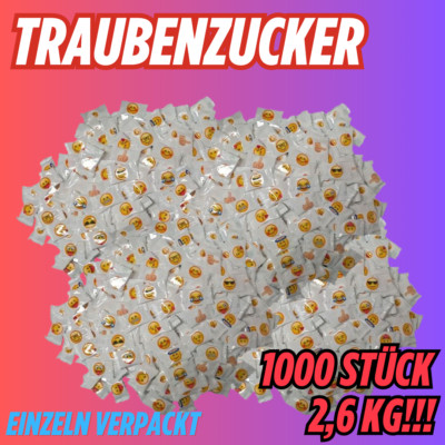 1000 Traubenzucker Bonbons Emoji Dextrose Suessigkeiten