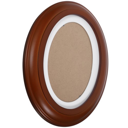 Solid Wood Photo Frame Wall Hanging Picture Oval Frames Antique Office