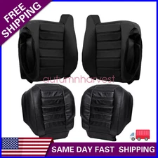 2003 2004 2005 2007 For Hummer H2 Driver Passenger Bottom-Top Seat Cover Black