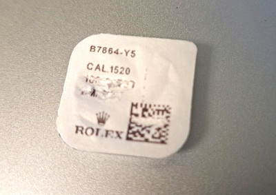 Rolex Balance Staff 1520 7864 SEALED/NEW with 5 inside. collet fitting 0.53mm