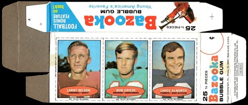 1971 Topps Bazooka Football Flat Boxes Set of 7 and CHOOSE 3 Cards per Box READ! - Picture 43 of 241