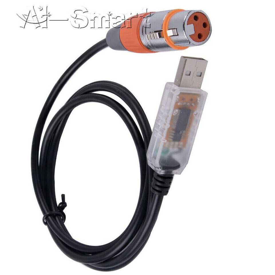 USB to DMX Interface Adapter Cable Stage Light PC DMX512 Controller Dimmer DMX - Image 3 of 4