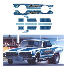 Wild Breed Cougar Drag car decal fits Tjet Aurora AFX Tyco Lifelike Autoworld