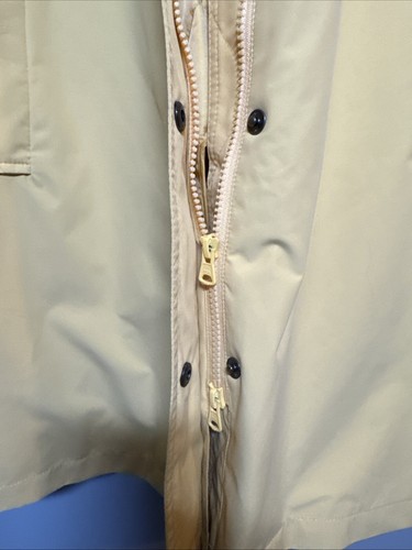 Lands' End Yellow Hooded Trench TypeCoat L Rain Belted Removable Hood And Lining - Picture 7 of 9