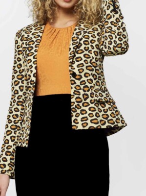 Women s opposuits lady jag Animal Print slim fit blazer size 16
