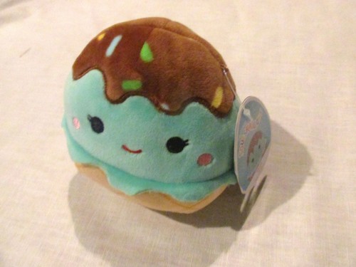 Squishmallow 5 Inch Mini Food Plush Maya the Mint Ice Cream Cone New w/Tags - Picture 4 of 5