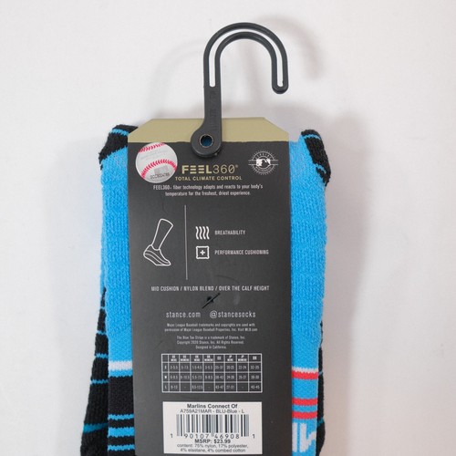 Stance MLB Miami Marlins City Connect Uniform Baseball Socks Size M9-13 L - Picture 7 of 7