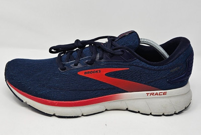 Brooks Shoes Men's 11 D Medium Trace 2 Blue Red Athletic Running Sneakers Shoe