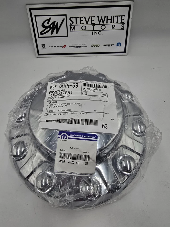 2019-2026 Ram 4500/5500 Rear Wheel Chrome Cover Cap Single Factory Mopar New OEM - Image 3 of 3