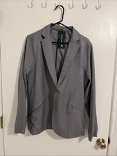 NWT 150 Kenneth Cole Mens Techni-Cole Two Button Business Jacket Light Gray M