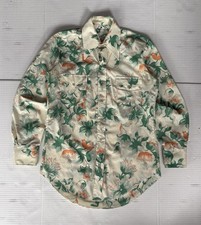 Sears Western Wear Shirt Men L Floral Pearl Snap Long Point Collar VTG 70s