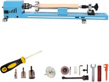 Mini Wood Lathe Machine Multi-Purpose Upgraded and Lengthened Processing Diamete