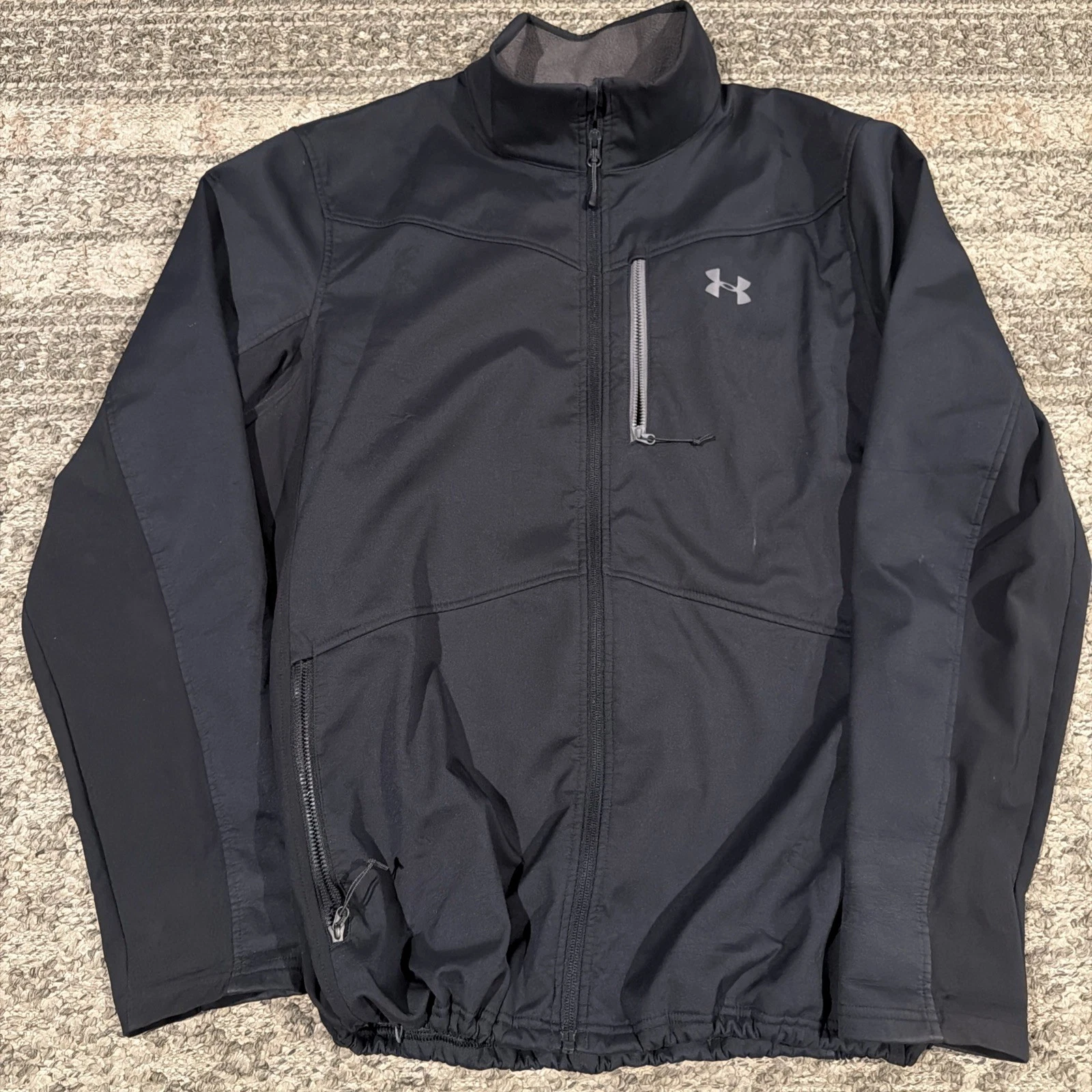 Under Armour ColdGear Men's XL Black Full Zip Infrared Storm Jacket Fitted