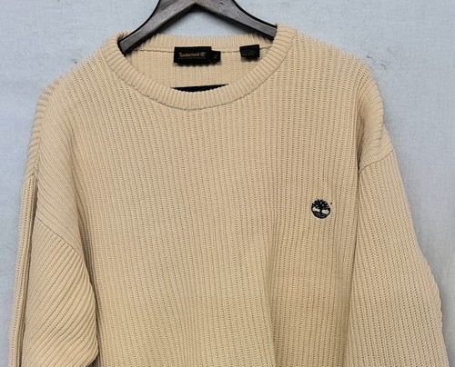 Timberland men's cream 100% cotton sweater size XL CG L48