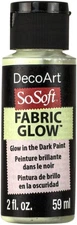DecoArt SoSoft Fabric Acrylic Paint Medium Glow 2oz-Clear