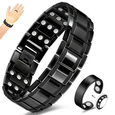 Vicmag Copper Magnetic Bracelet for Men, 3X Strength Magnets, Pure Copper Bra...