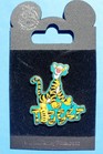On Card- 68833 - Character Name Series - Tigger with Teal Background Disney PiN