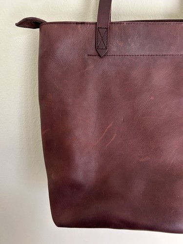 Madewell Medium transport brown leather crossbody tote bag Purse - Picture 3 of 6