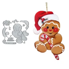 Christmas Candy Gingerbread Man Metal Cutting Die Cuts Gingerbread Man Emboss