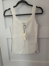 Beautiful Ted Baker Women’s Top White Thick Stretchy Material RRP £75 BNWT