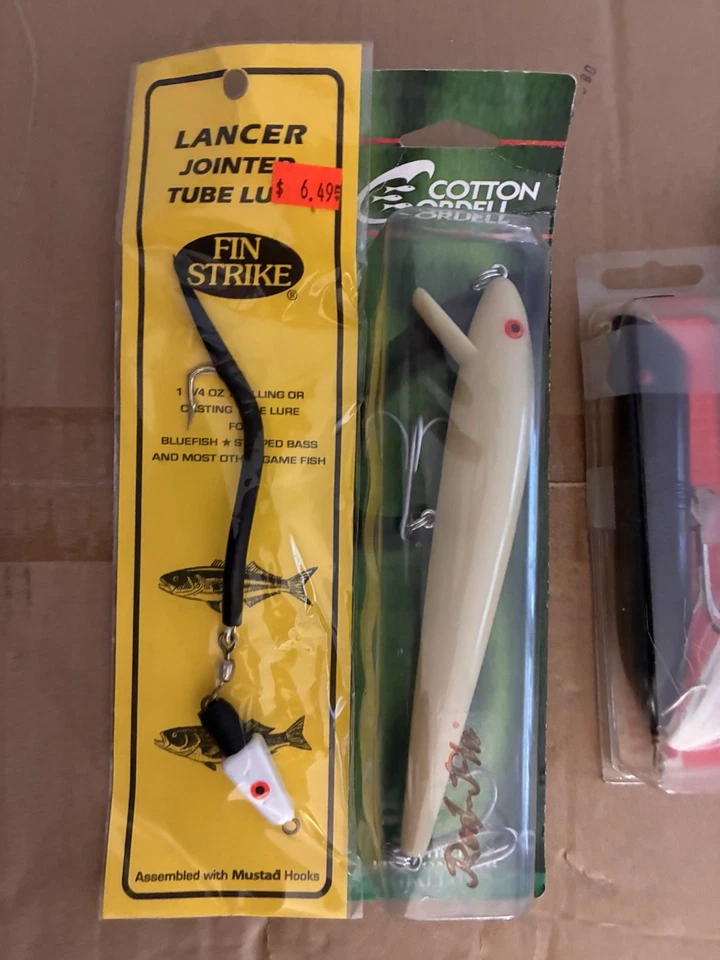 Lote 5 MEZCLADOS Nuevos Señuelos de Pesca Surf Lubina Raya Pez Azul Señuelo Pez Débil Foto 4 de 4