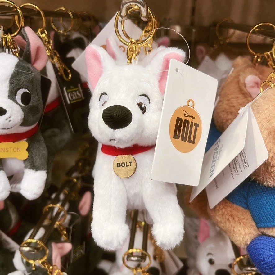 Tokyo Disney Bolt Plush Keychain Dare Pe White Dog Super Dog Movie Japan - Изображение 2 из 4