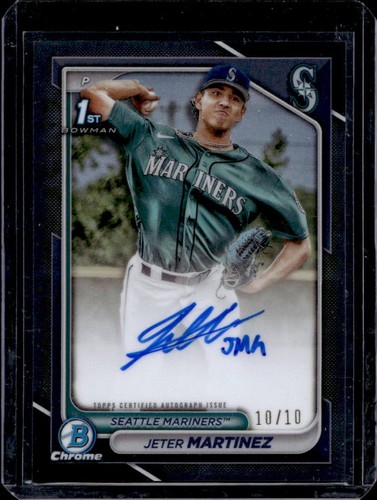 2024 Bowman Chrome Jeter Martinez Auto Black Refractor 1st #10/10