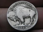 1919 D Buffalo Nickel 5 Cent Piece- Denver, Good Reverse Details