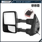 Left Side Tow Mirror For 03-07 Ford F250-F550 Super Duty Manual LED Signal Light