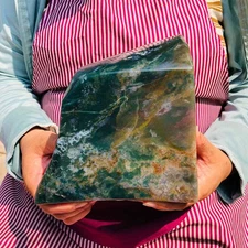 7.06LB Natural ocean jasper Quartz Crystal Mineral freeform reiki energy decor
