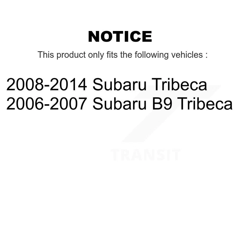 Front Rear Disc Brake Rotors And Ceramic Pads Kit For Subaru Tribeca B9 - Image 2 of 4