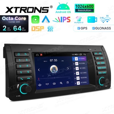 7'' CarPlay Android 14 64GB Autoradio Für BMW X5 E53 Octa Core IPS DSP GPS RDS