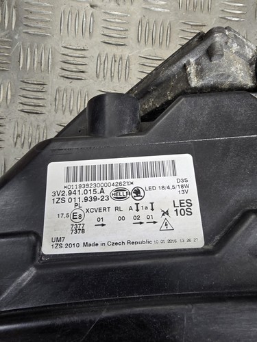 SKODA SUPERB LEFT NEARSIDE XENON HEADLIGHT COMPLETE 3V2941015A 2015 - Picture 13 of 21