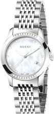 GUCCI YA126510 G-Timeless Diamond Mother of Pearl Dial Women's Watch $1,950