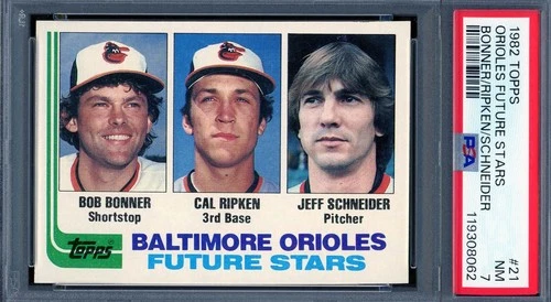 1982 Topps # 21 Cal Ripken Jr. RC Rookie HOF PSA 7 Near Mint Orioles (119308062)