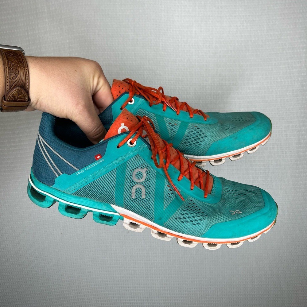 On Cloud | Running Teal and Orange Women's Sneakers 10.5 | eBay