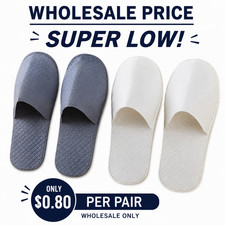 Disposable Spa Slipper for Guest, Closed Toe Indoor Guest Slippers 5 PAIR