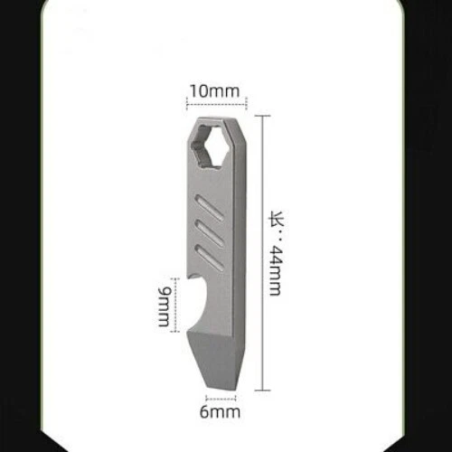 Mini Pry Bar Multifunction Tool Titanium Alloy Crowbar 1/4" Screw Hole Opener - Image 2 of 4