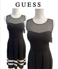 Guess Womens Black Silk $128 NWT  Bodycon Cocktail Dress- Size 6