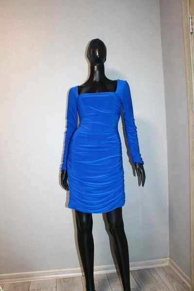 Women Dress Navy Polyester M