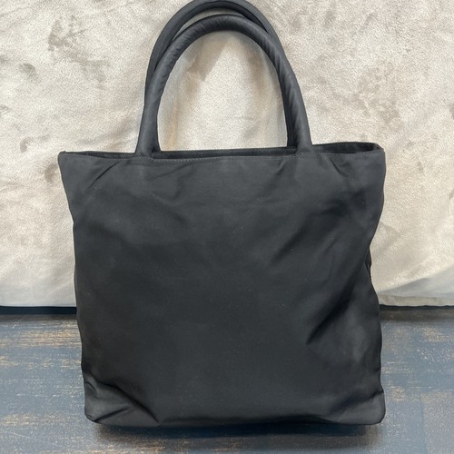 EUC! Authentic COA Prada Tote Bag Tessuto Nylon Black Triangle Plate Logo - Picture 8 of 19