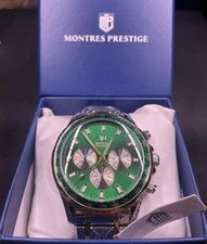 Montres Prestige Mens 44mm Chronograph Silver...