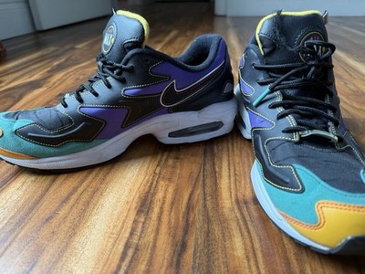 Nike Air Max2 Multicolor Colorblock Lace Up Low Top Cushioned Sneakers