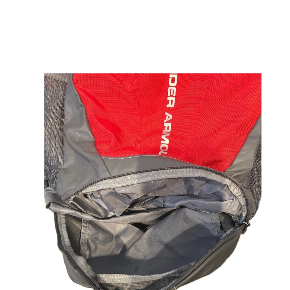  Mochila Under Armour roja negra Hustle 5.0 Foto 3 de 4